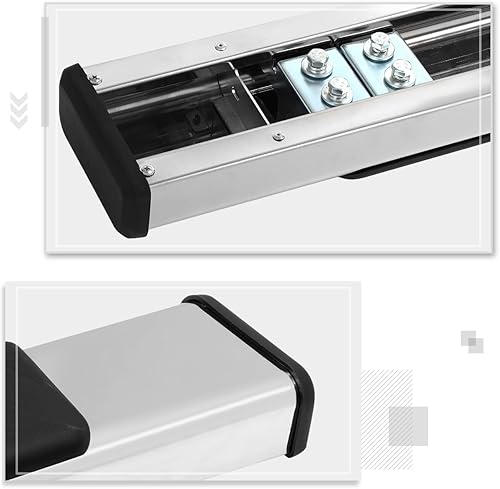 Miniatura 4 de PM PERFORMOTOR Barra de estribo de acero inoxidable pulido de 5 pulgadas, compatible con Ford F150 (SuperCrew) Crew Cab 15-22  Ford F250 F350 SD