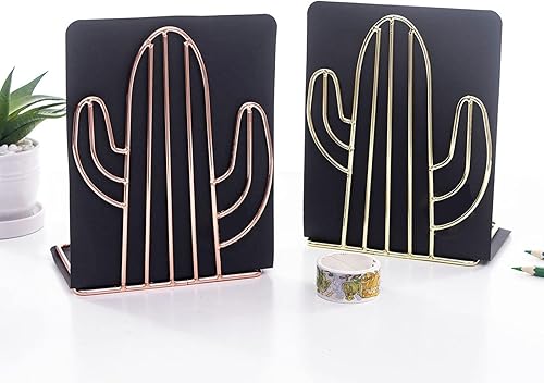 Miniatura 6 de KLKCMS Soporte de metal para libros, organizador decorativo de hierro para manualidades, para registros, oro rosa