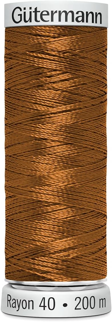 Gutermann 709700/568 | Rust Sulky Rayon 40 Machine Embroidery Thread | 200m