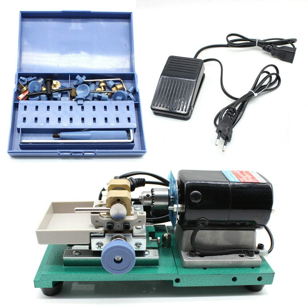 Taladro de perlas, para joyas, taladro, perforadora, juego de taladro, herramientas de precisión, 220 V (verde)