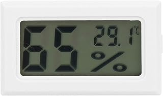 Digital Thermometer Hygrometer, Embedded Type LED Digital Humidity Meter with Probe Indoor Temperature and Humidity Monitor for Home Office and Greenhouse Use(White)