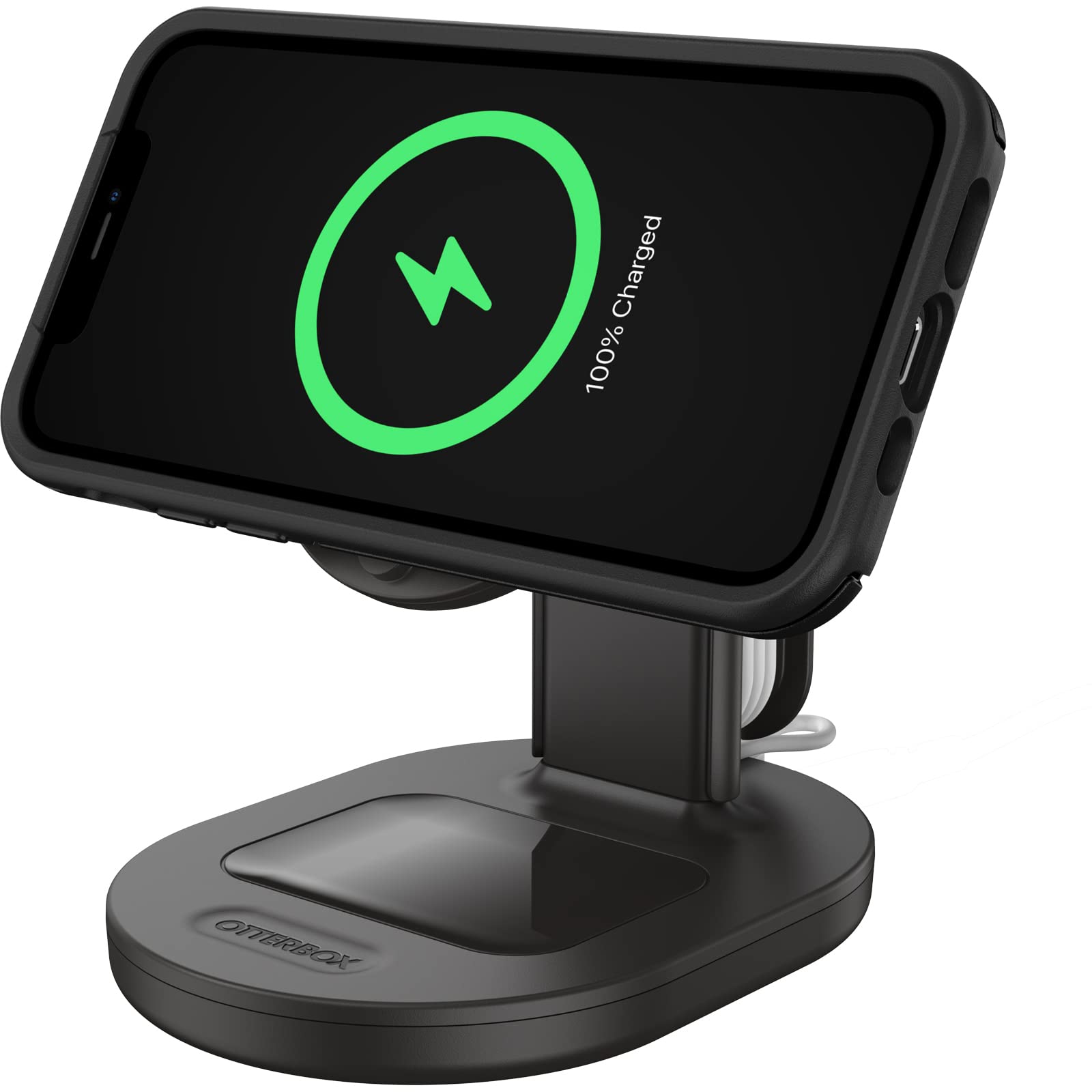 OtterBox Support de Charge 3-en-1 MagSafe, Noir | Station de recharge au design élégant et léger, alignement et fixation avec avec MagSafe pour iPhone, AirPods et Apple Watch