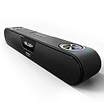 CrossBeats Blaze B24 Bluetooth Soundbar 24W, Gaming RGB Lights, AUX, Bluetooth, USB, FM & TWS I Fast SnapCharge Battery, Multiport Connectivity, BT Speaker for TV, Mobile, PC, Laptops, Tablets Black