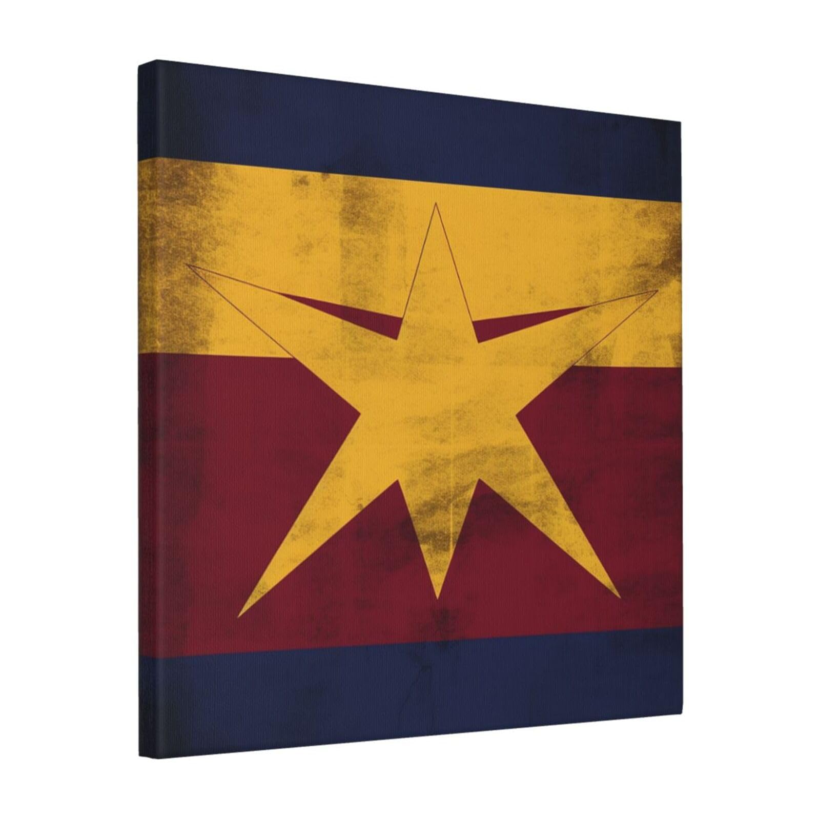 FodPand Arizona Flag Canvas Wall Art for Living Room Wall Decor 16"x16" Modern Artwork Painting Pictures Hanging Canvas Prints Aesthetic Wall Art for Bedroom Bathroom Office Wallart Decor