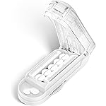 DUBSTAR Pill Cutter Splitter for Small and Tiny Pills, Multiple Cutters for Small or Large Pills, Adjustable Pill Splitter with Centering Device and Blade Guard for Multi Tablets (White)