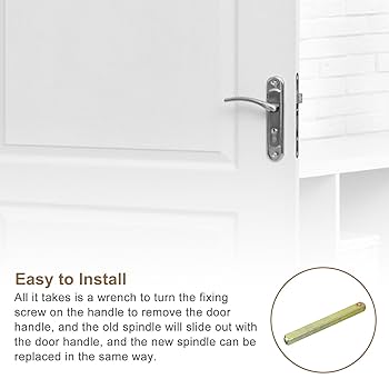 uxcell 2pcs Door Knob Spindle, 85mm Long Spare Door Handle