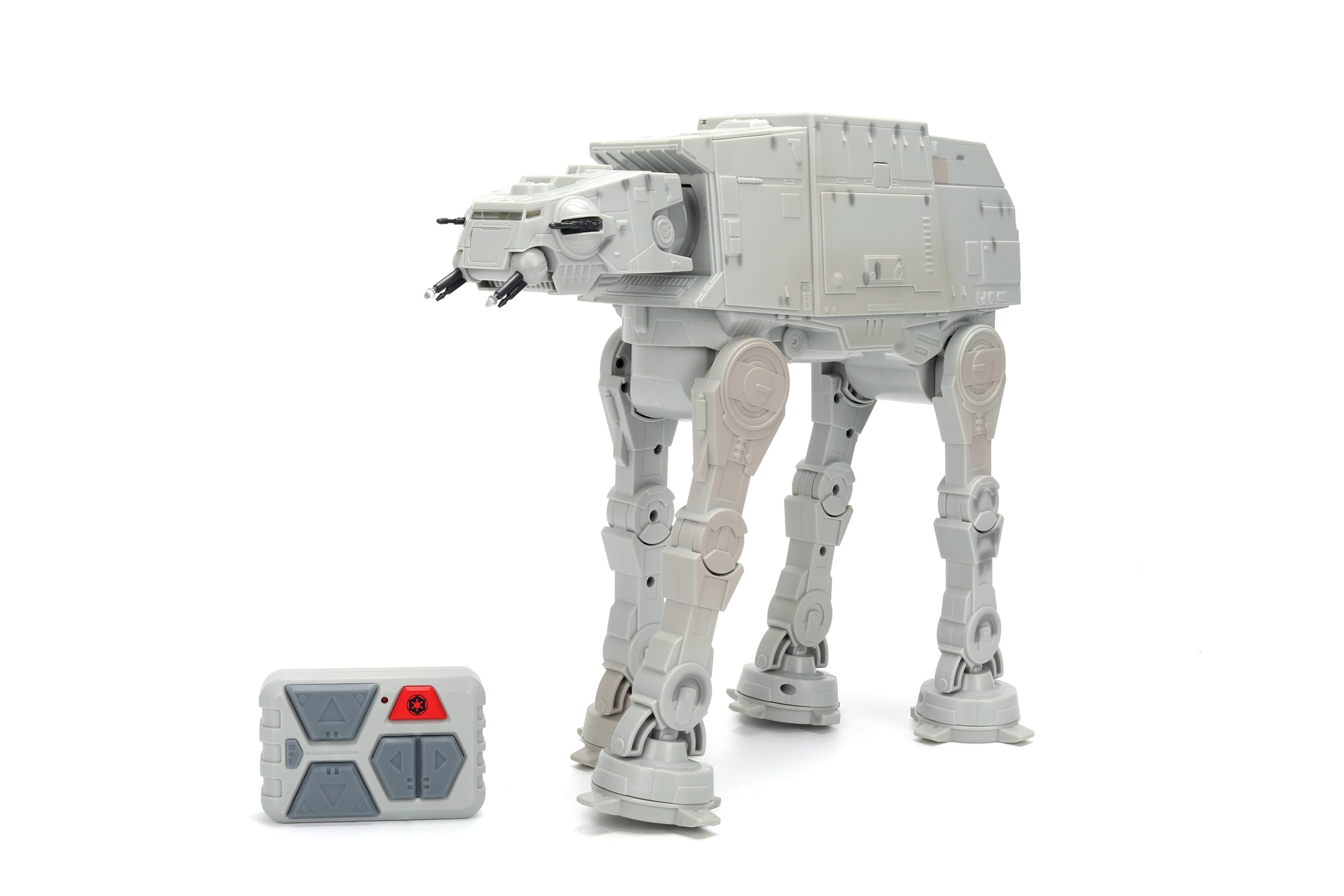 Jada Star Wars R/C AT-AT Walker Toys – popkulturowy pojazd akcji R/C ze światłami, dźwiękami i ruchomymi nogami, zabawka 33 cm dla dzieci i kolekcjonerów