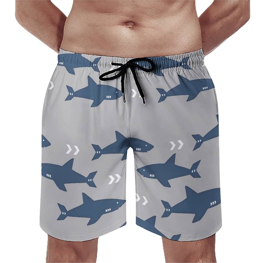 Amazon.co.jp: 水着 メンズ サーフパンツ サメ柄 海水パンツ