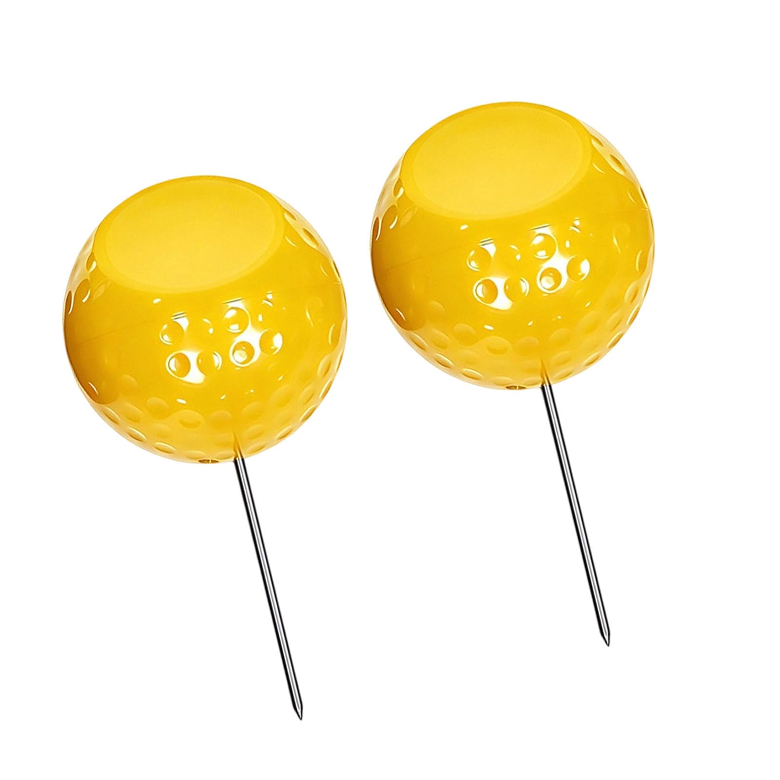 Marcadores de Campo de práctica para áreas de de Golf, Juego de marcadores de Cabeza de Bola de 2 Piezas con estacas de Suelo para colocación de césped Aire Marcador de instalaciones de