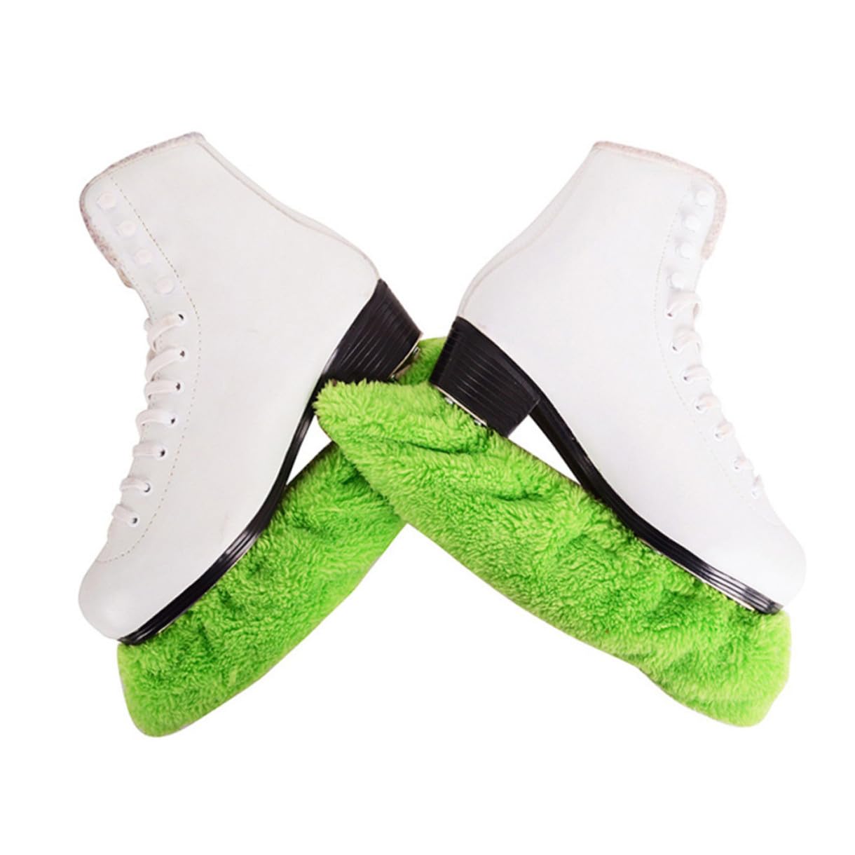 2pares Patines De Hielo Fundas Protectoras De Felpa Elásticas Absorbentes De Agua para Cuchillas De Patines para Patinaje Artístico Casa