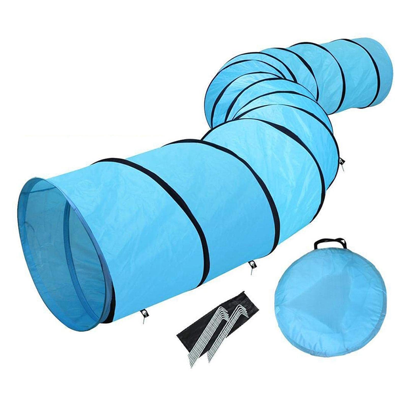 Tunnel Chat Tube Jouet Kitten Activité Centre Pliable Résistant Adapté à Lapin Maison Jeu Extérieur Intérieur, 60cmx60cmx300cm