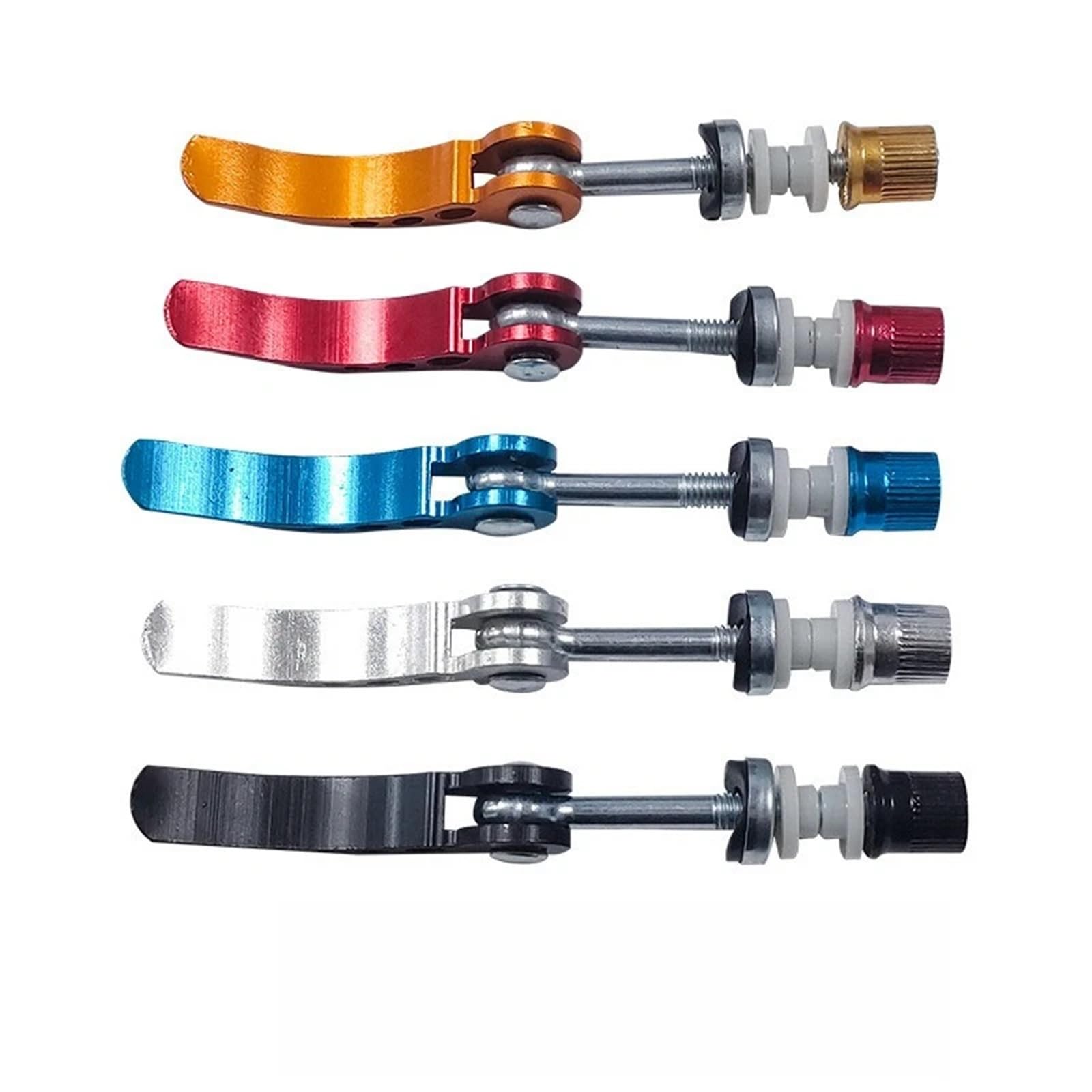 Vite a sgancio rapido per morsetto sedile 5 Pezzi Leva Di Sgancio Rapido For Mountain Bike Morsetto For Tubo Sella Vite Pieghevole For Dead Fly Accessori For Ciclismo(5pcs Blue)