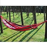 Ludwing Rhyser Canvas Hammock Cotton Fabric Travel Camping Hammock One Person(Red)