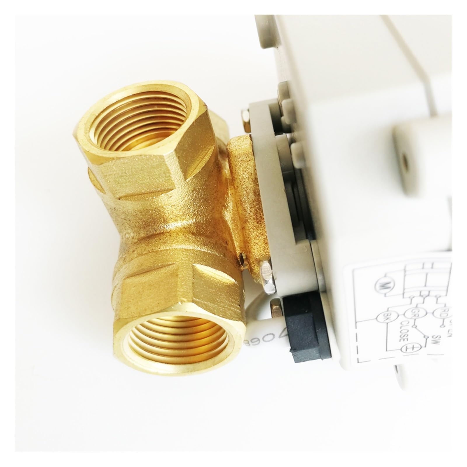 Valvola a sfera, Valvola Motorizzata DC 5V 12V 24V IP67 DN8,DN10 Elettrica Porta T/L For Il Controllo 'aria E 'acqua Metal Gear(DN8 L,BSP_24V INDICATOR_CR501)
