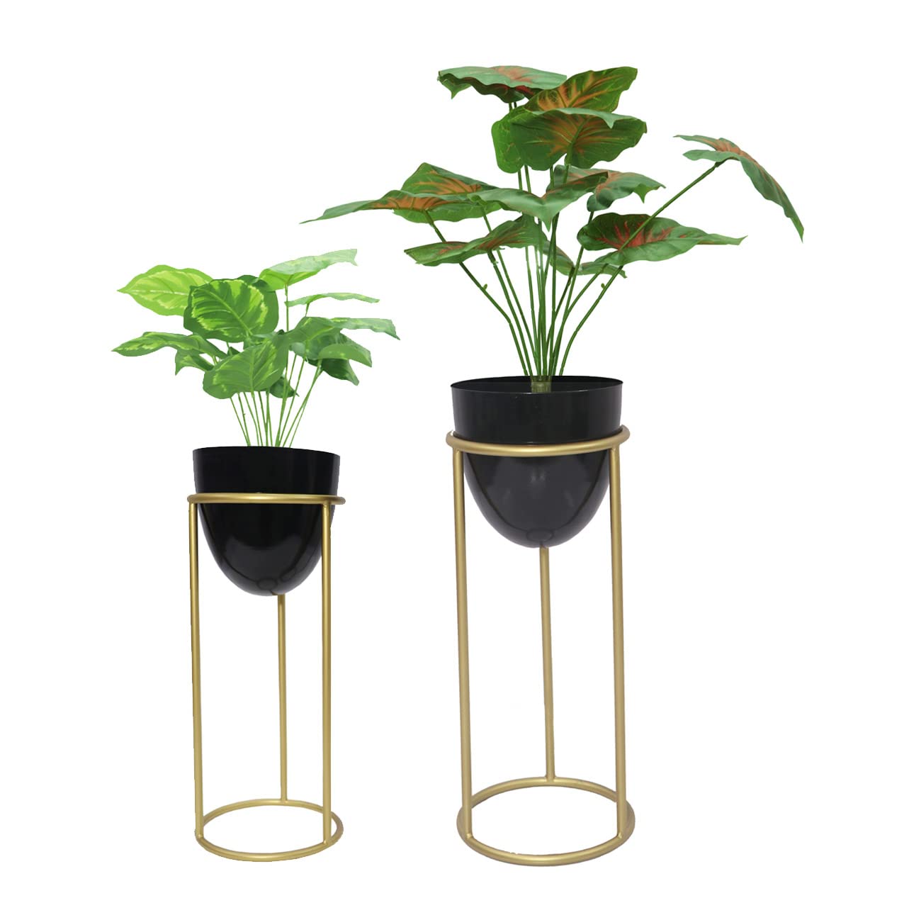 Tara Handicrafts Metal Floor Flower Plant Stands Planter Living Room Bedroom Display Plant Stand Plant Stand with Planter Pot -Set of 2 Gold/Black (B0BM75S8R2) Amazon Price History, Amazon Price Tracker