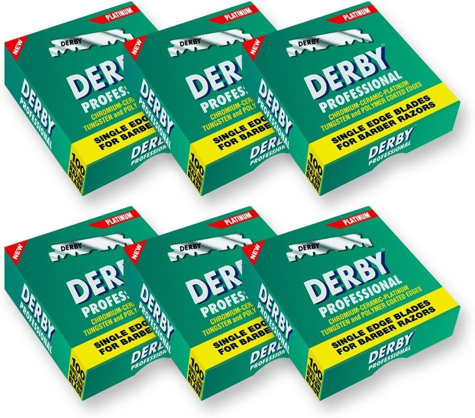 Derby Lames de rasoir Prossional à un seul tranchant, 600 unités (paquet de 1)