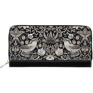 【希少】IL BISONTE×リバティ　黒　ラウンドファスナー長財布　いちご泥棒 Amazon | ベストオブモリス BEST OF MORRIS ウィリアム・モリス