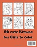 Zoom IMG-1 kitsune fox girls anime coloring