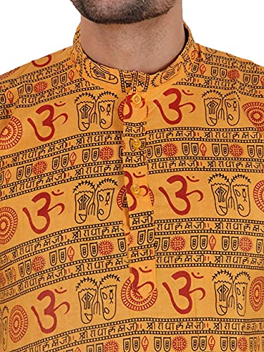 Image of Men's Cotton Blend Straight Kurta