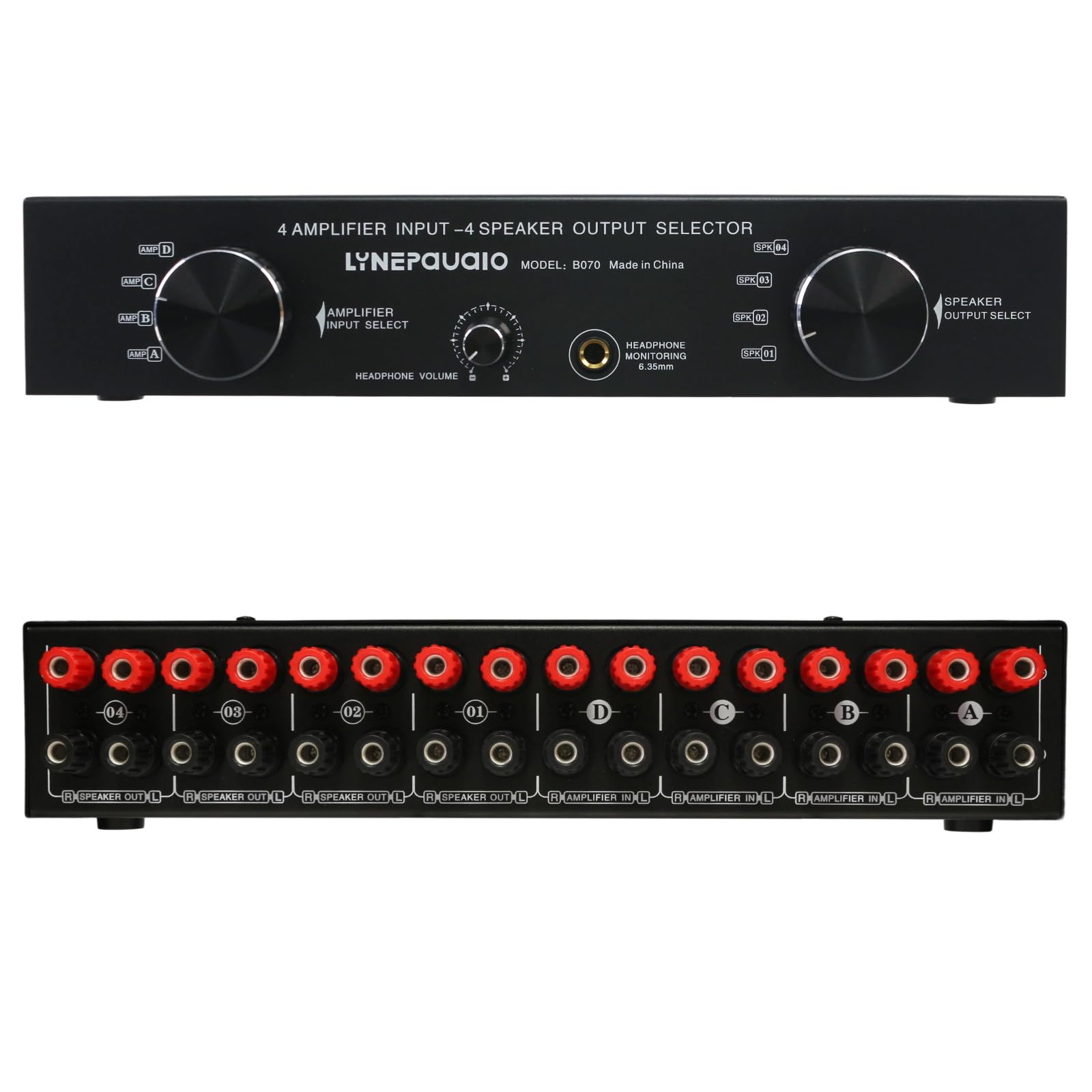 Amazon.com: Amplifier Speaker Switcher Selector Supports 4 Input 4 ...
