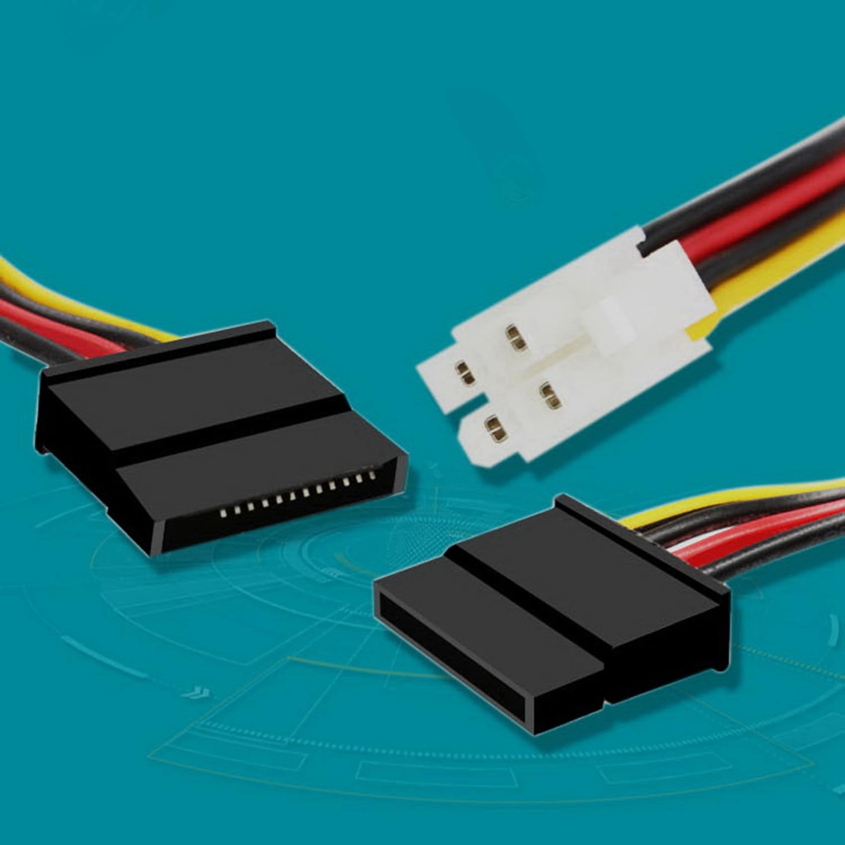 2 x controller a 6 vie per dischi rigidi, per computer desktop, supporto per dischi rigidi 2,5/3,5