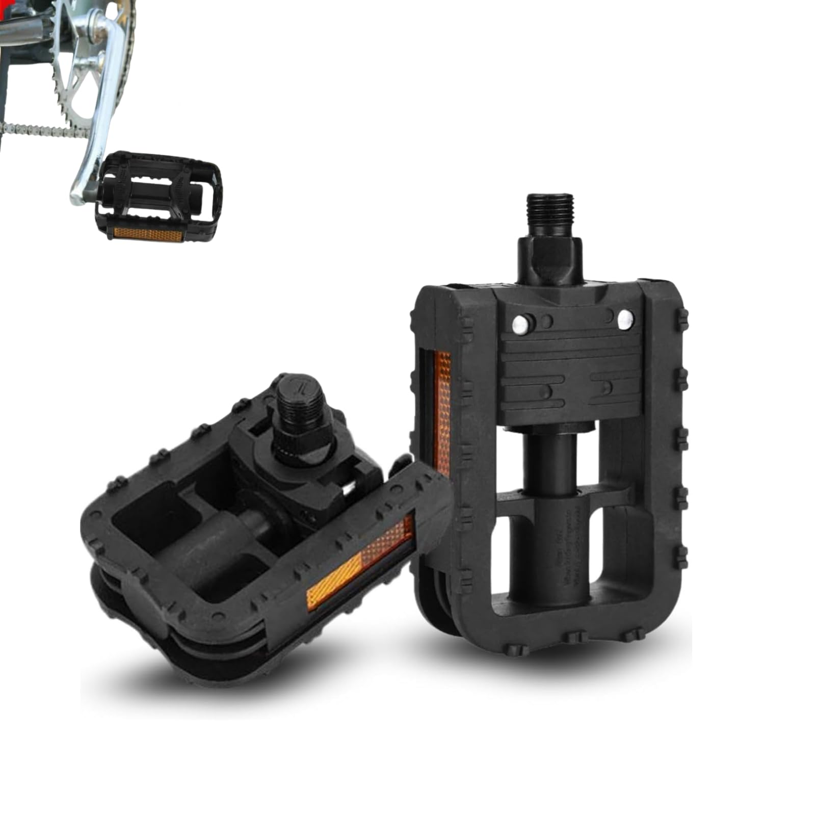 Pedali per Bici Coppia di Pedali da Bicicletta Pieghevoli Antiscivolo Impermeabile con Riflettori Accessorie per Ciclismo All'aperto