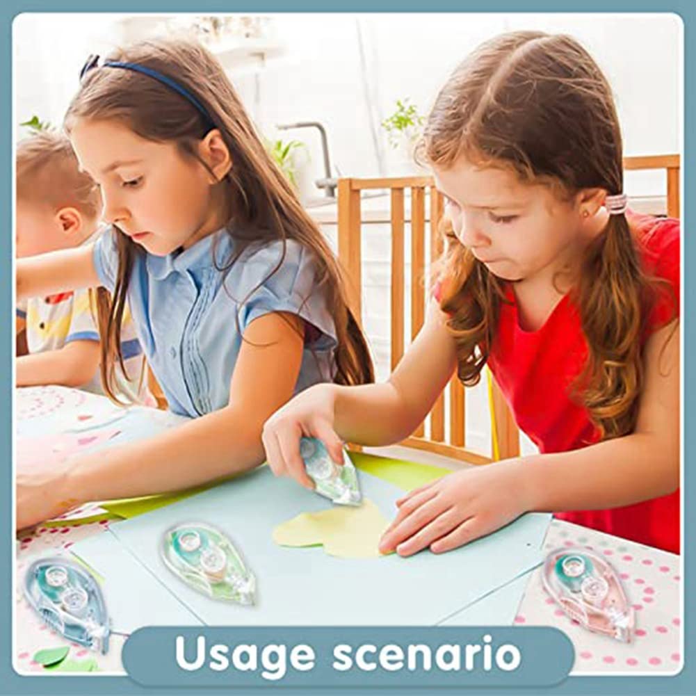 12 Rotoli Di Colla A Rullo Con Sacchetti Portaoggetti – Adesivi Double Face Per Scrapbooking, Scuola, Album Fotografici (6 Mm X 6 M – 6 Colori) - 2