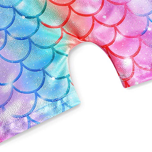 Image of HOZIY Gymnastics Leotards for Girls Unicorn Aurora Rainbow Mermaid Dinosaur Cupcake Sparkle Biketard Toddlers Kids Children