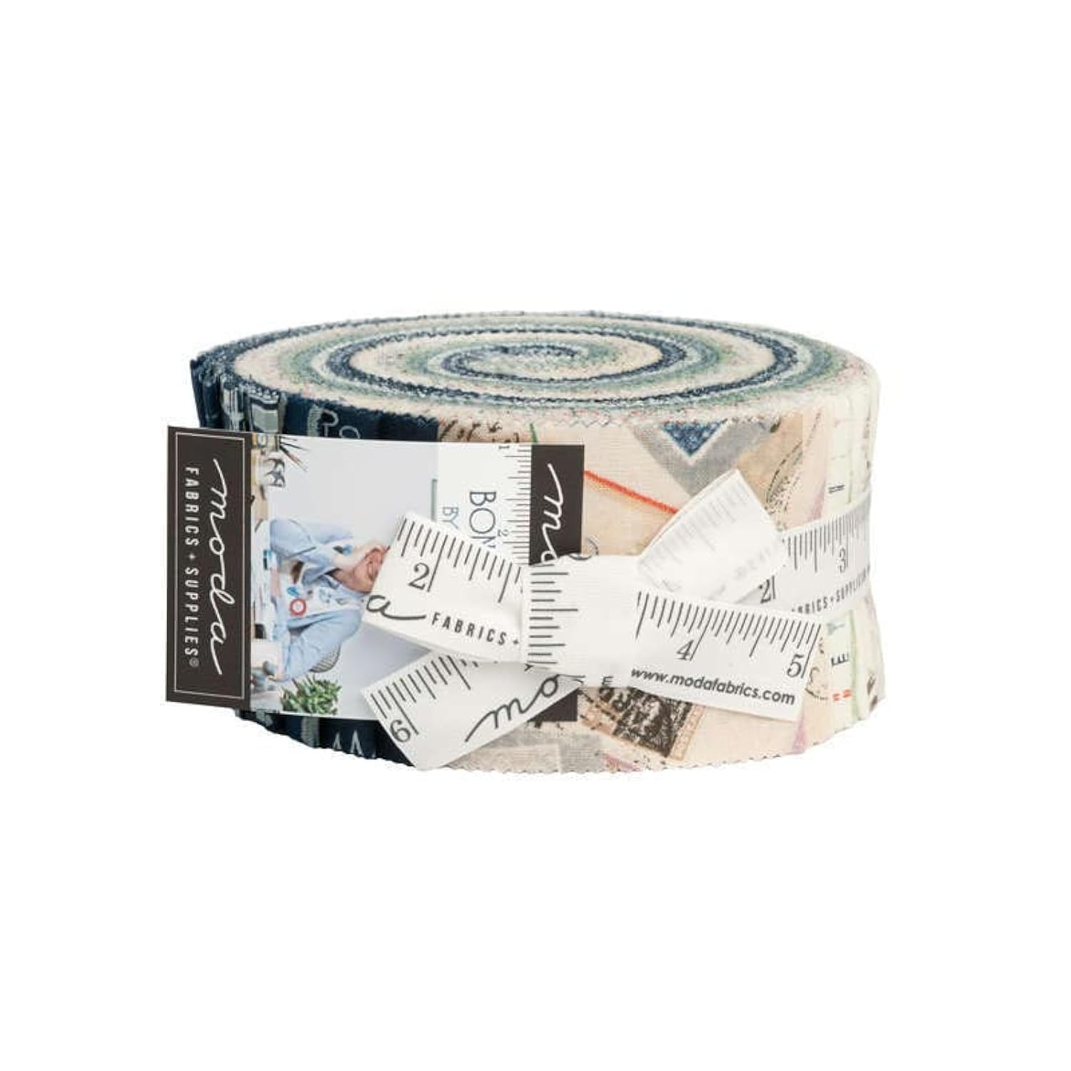 Moda Fabrics Assorted Janet Clare Bon Voyage Jelly Roll 40 2.5-Inch Strips 16940Jr