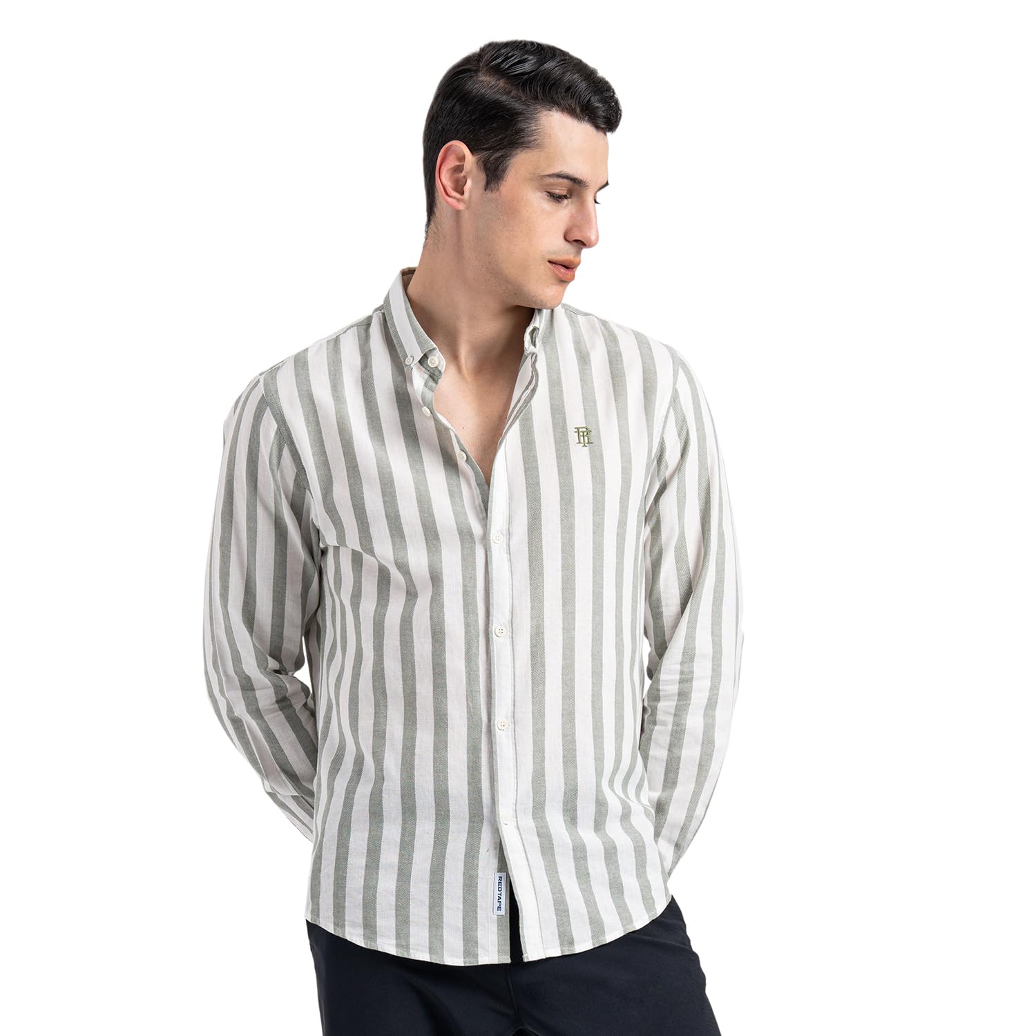 red tape Shirts for Men in Blue Stripe Shirt-picture-33