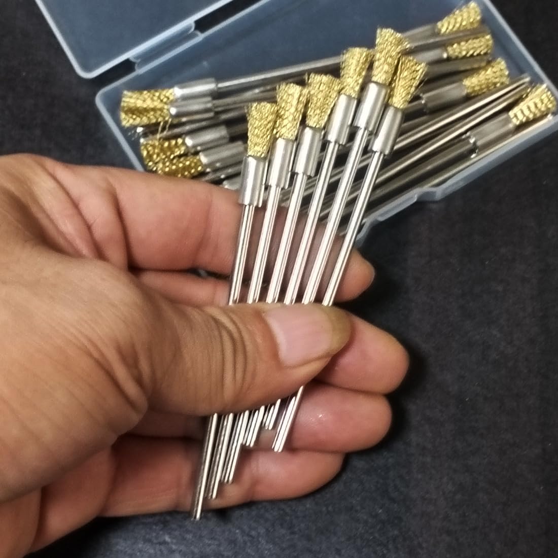 Brass End Brushes - 20 Pack, 1/8" Shank -5 Brass End Brushes - 20 Pack, 1/8" Shank -5