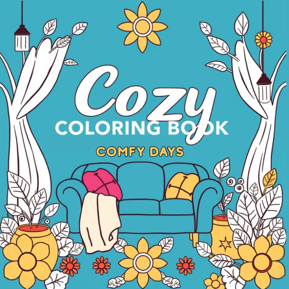 Comfy Days: A Cozy, Relaxing Coloring Book Filled with Bold, Easy Designs for Stress Relief & Everyday Calm for Adults and Teens