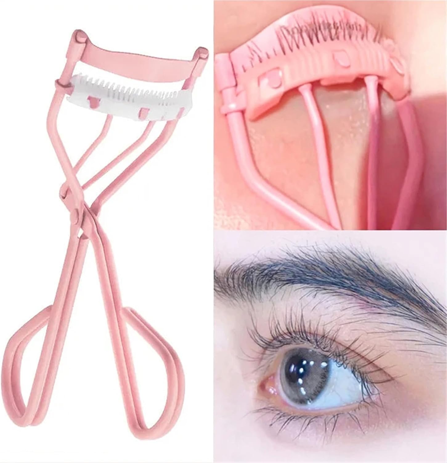 Eyelash Curler Cosmetics Makeup Tools for Women Eyelashes Curling Accessories(Rose Gold-1)