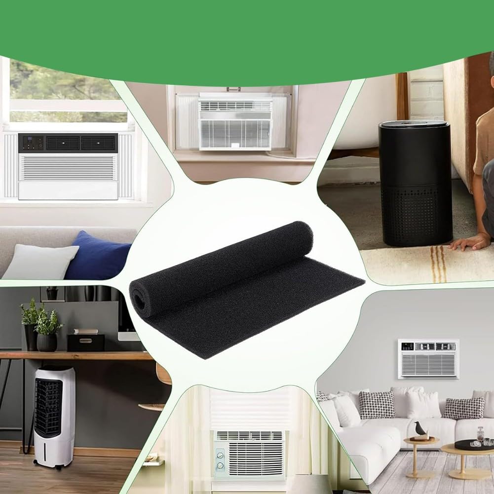 FABULETTA Para filtro HVAC filtro de aire acondicionado de ventana Fácil instalación eficiente purificación de aire lavable y reutilizable para purificador de aire