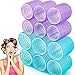 Jumbo Hair Rollers Sets, 12 Pcs Self Grip Salon Hair Dressing Curlers, Jumbo Large Rollers for Long Short Hair, DIY Curly Hairstyle for Women, Heatless Hair Curlers Colors Vary (6XLarge+6XMedium)
