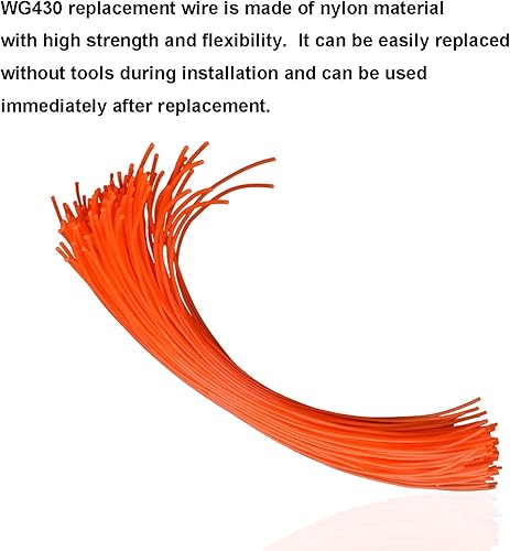 Miniatura 2 de Paquete de 100 líneas de repuesto WA0050 de 13 pulgadas compatibles con el triturador eléctrico de hojas Worx WG430 de 13 pulgadas