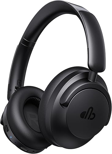 Hybrid Active Noise Cancelling Headphones, Over-Ear Bluetooth Headphone with Hi-Res Audio, 60H Playtime, Deep Bass, Transparency Mode, Foldable