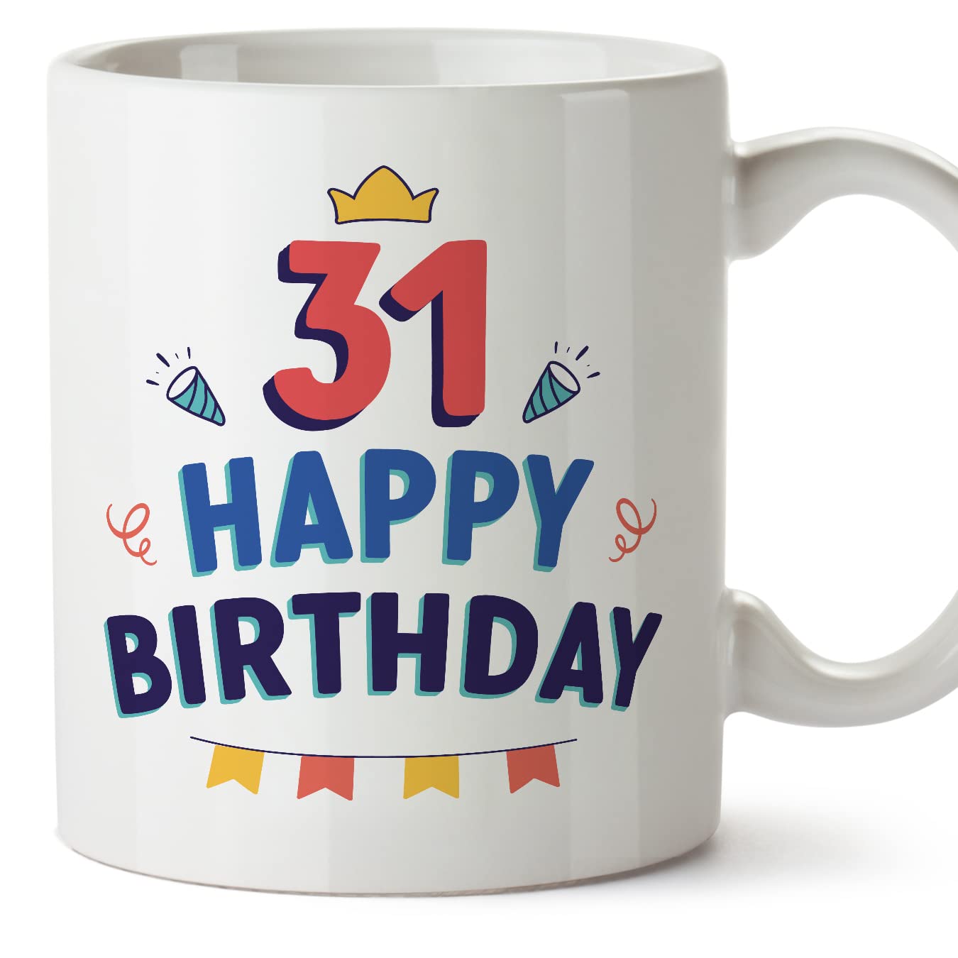 MUGFFINS 31 Birthday Mug - in English - Happy Birthday! - Funny Anniversary Present - 11 oz