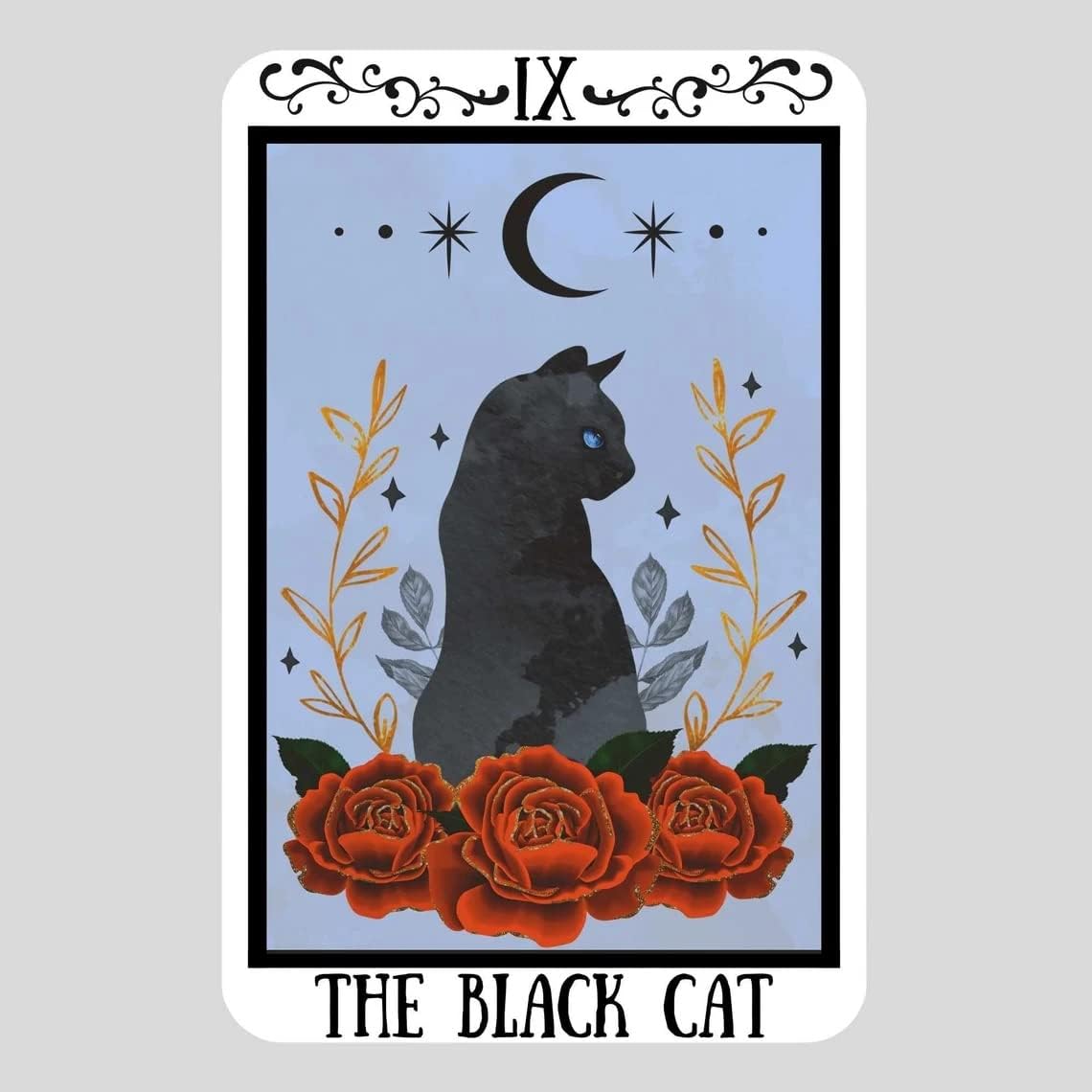 The Black Cat Tarot Card Sticker Decal for Laptop Wall Car Window Bumper Guitar