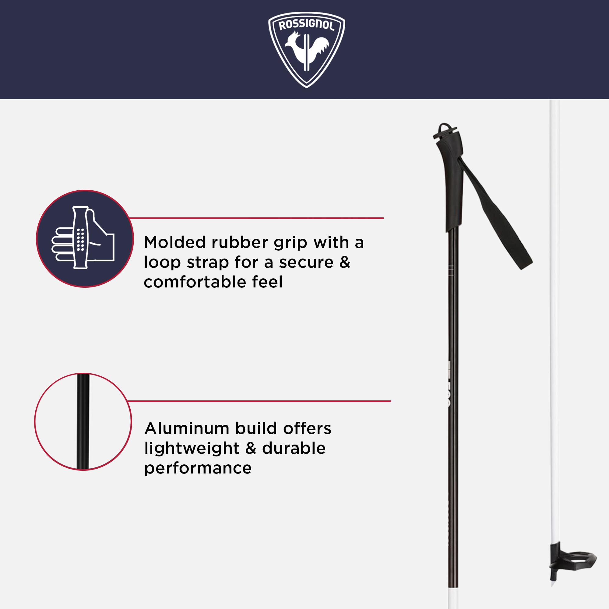 amazon cross country poles Amazon.com : Rossignol FT-500 Nordic Ski Poles - Cross-Country Ski Poles  for Touring
