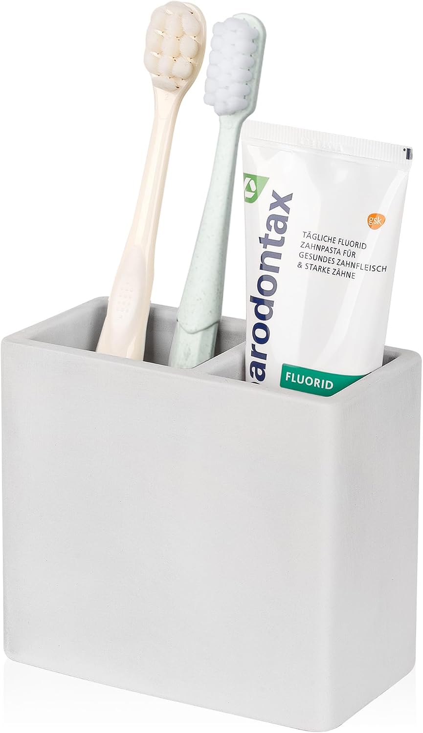 Diatomite Toothbrush Holder Toothpaste Organizer, White