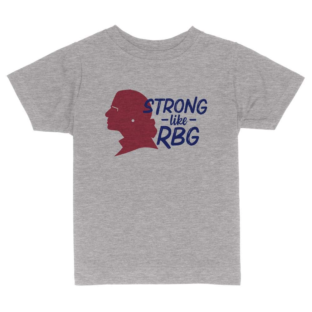 Strong Like RBG Ruth Bader Ginsburg Toddler Kids T-Shirt 3T Heather Grey