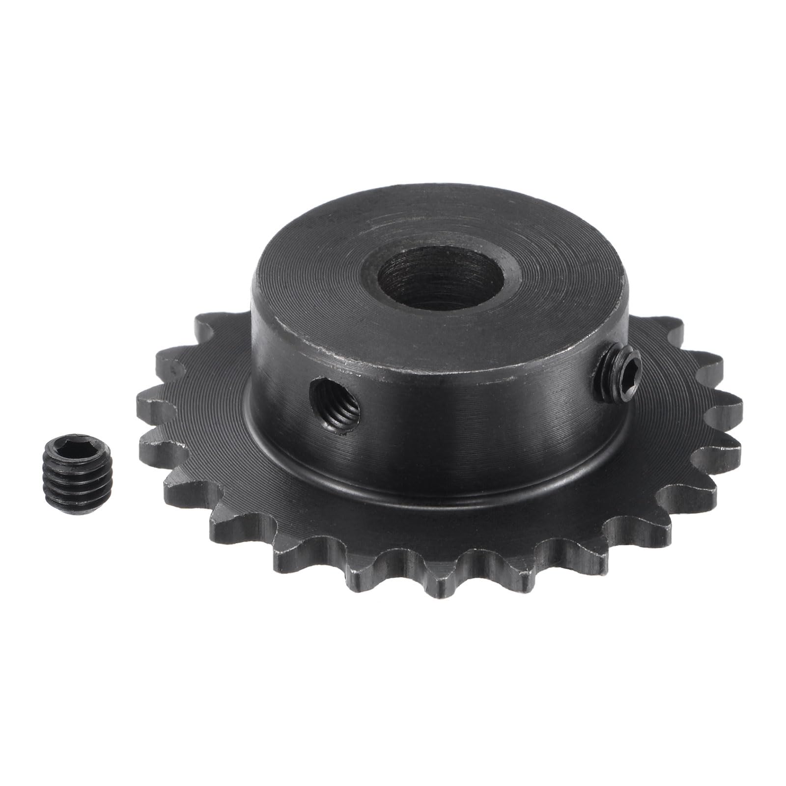 Kozelo Roller Sprocket B Type - [23 Tooth x 10mm ID] Carbon Steel with 2pcs Screw Chain Sprocket for Milling Drilling Machines ISO 04C Use | 1/4 Inch Pitch, 25 Chain