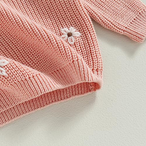 Toddler Baby Girl Boys Sweater Long Sleeve Flower Pullover Tops Knitted Sweatshirt Fall Winter Clothes4