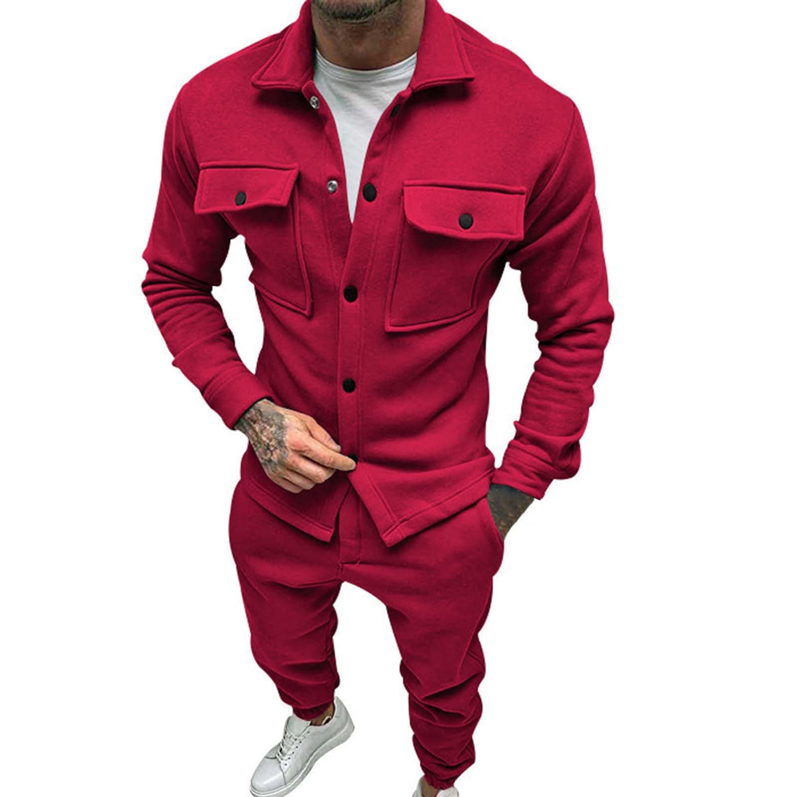 Cocila Traje Y Corbata Conjunto De Dos Piezas De Color Liso Para Hombre, Moda De Otoño E Invierno, Informal, De Manga Larga, Con Cremallera Acolchada Cuello Conjunto Pistolera Camarero