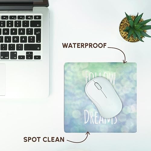 Miniatura 7 de 3dRose LLC - Alfombrilla de ratón (8.0 x 8.0 x 0.1 in), diseño de bokeh, color azul