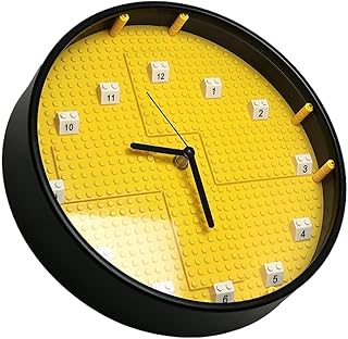 Building Accessories Minifigure Display Case,Memorabilia Display Case for Figures,Box Frame for Wall Top with Dust Protection,Kids Figures Blocks Clock,Toy Storage Box,Birthday Gift for Children