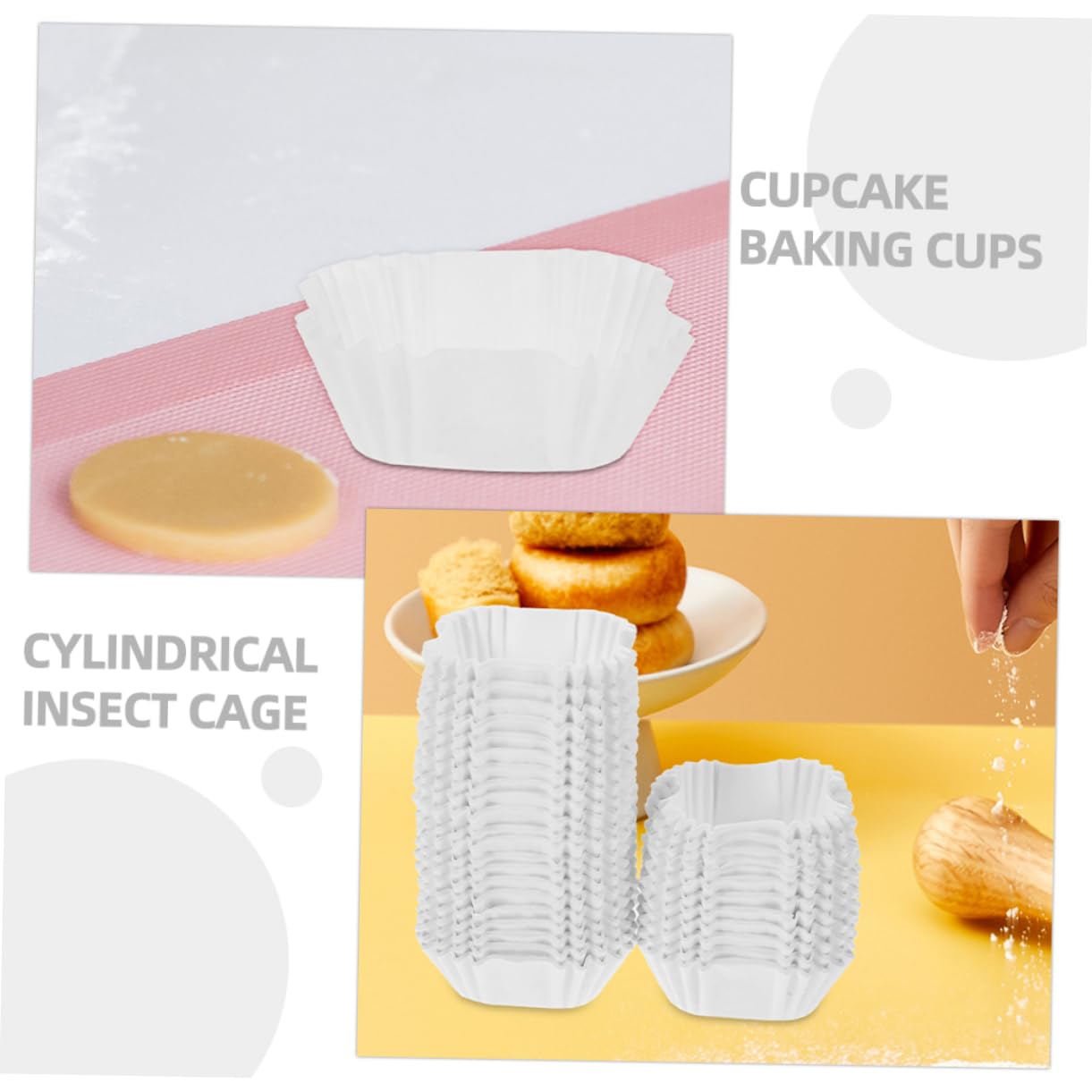 IMIKEYA 2000pezzi Pirottini di Carta per Muffin e Cupcake Quadrati Piccoli per Dolci Feste e Occasioni Speciali Facili da Usare e Smaltire