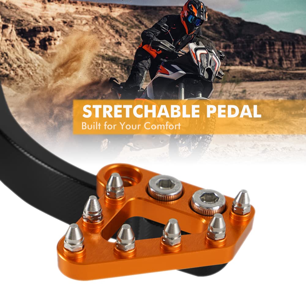 NICECNC Pedal de Freno Trasero Compatible with 1290 Super Adventure R/S 2018-2020, 1090 1190 Adventure R 2017-2019, Aluminio T7075, Ver Ajuste