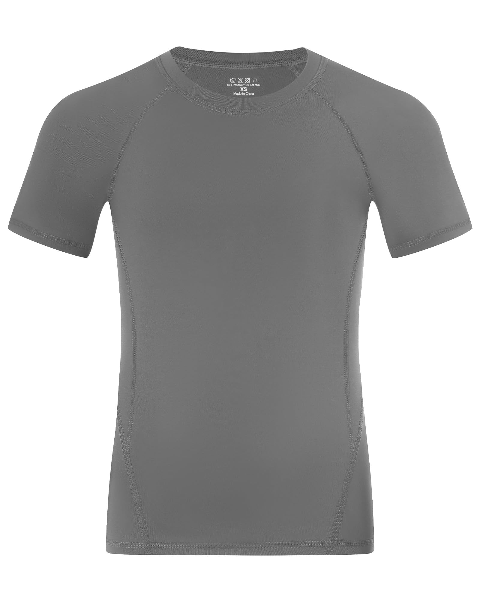 Runhit Kompressionsshirt für Jungen Kurzarm, Atmungsaktives Funktionsshirt Kinder mit UPF 50+, Schnell Trocknendes Sportshirt für Fußball Training Outdoor Sport